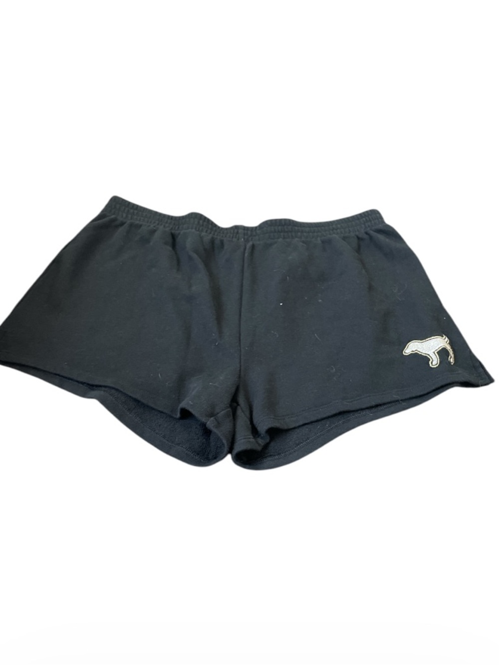 PINK Victoria's Secret Black Athletic Lounge Shorts with Dog Logo
